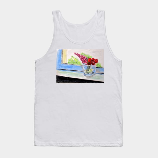 Window Bouquet Tank Top by cjkell